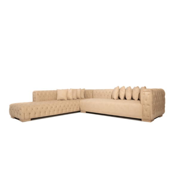 Quilted L Shape Sofa - Gourmet Homes & Furnishers